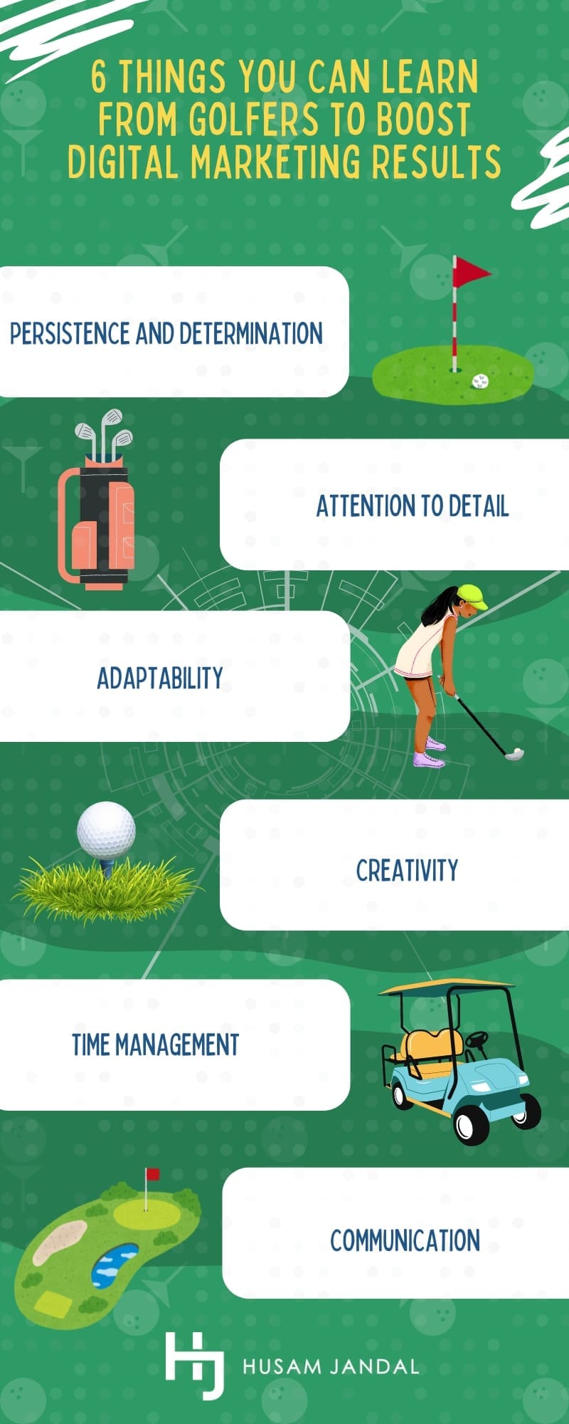 6 Things You Can Learn from Golfers to Boost Digital Marketing Results Infographic