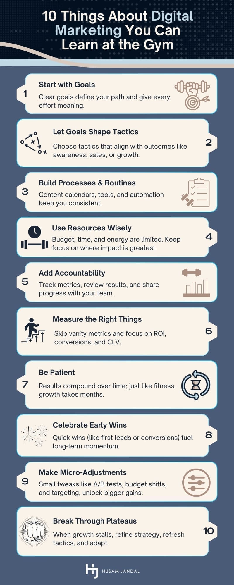 Infographic - 10 Things About Digital Marketing You Can Learn at the Gym