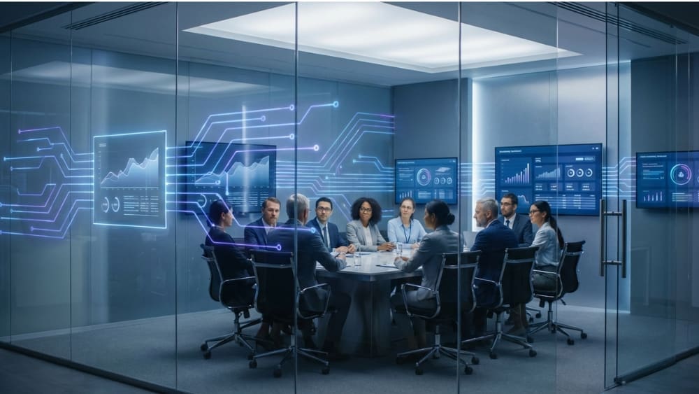 How to Align Your Digital Strategy with Your Business Goals_Team at a conference room table