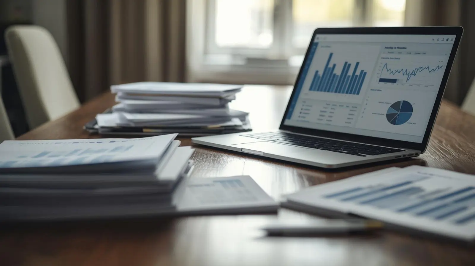 Future-Proof Your Business: Strategies for Lasting Success - laptop and papers on a desk.